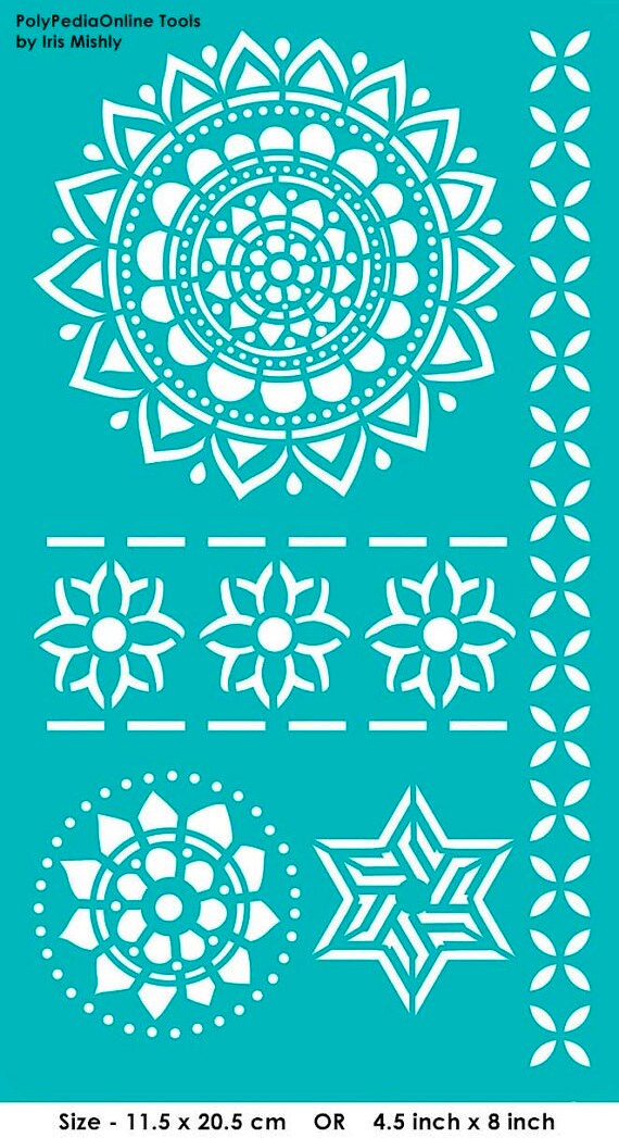 stencil mandala stencils pattern template reusable adhesive