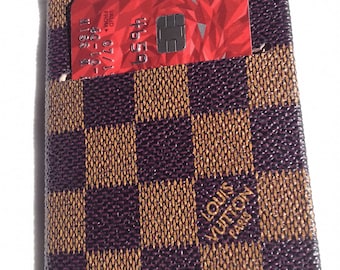 Louis Vuitton Credit/ Debet Card Wallet, Card Holder, Handmade.