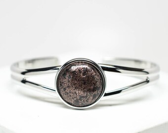 Copper Firebrick Silver Plated Bracelet