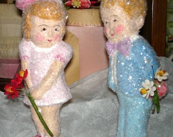 Valentine sweethearts papier mache Teena Flanner Original