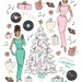 Printable Vintage CHRISTMAS PARTY die cuts! - Digital File Instant Download- retro holiday, planner girl, Mad Men, cocktail party, presents