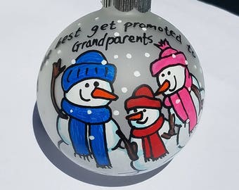 Grandparent Ornament, Grandparent Grandchild Ornament, Only the Best Parents Get Promoted to Grandparents Ornament - Personalized Ornament
