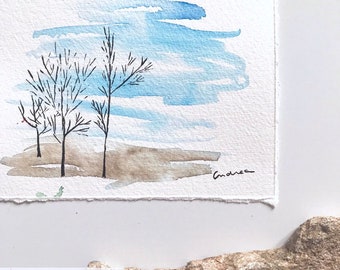 Watercolor Painting: Winter