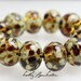 Brown Lampwork Beads, Brown and Cream Beads, Fall Beads, Fall Lampwork, Brown Glass Beads, Brown Beads, Kathys Bead Shop, Multi-color Beads