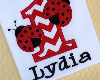 Ladybug Birthday Number T-Shirt or Bodysuit