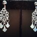 Swarovski White Opal AB Mini Clip-on Earrings - 1.75" - 4.45cm - EAR149