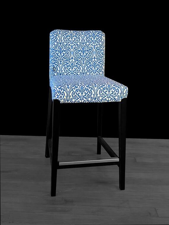 Regal Blue Print IKEA HENRIKSDAL Stool Chair Cover Sri Lanka