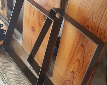 Steel table or bench legs flat iron rustic DIY