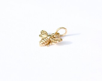 Bronze Bee Charm, Bronze Bumble Bee Charm, Honey Bee Charm, Insect Charm