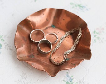 Copper Ring Dish - Boho Home Decor - Jewelry and Trinket Holder