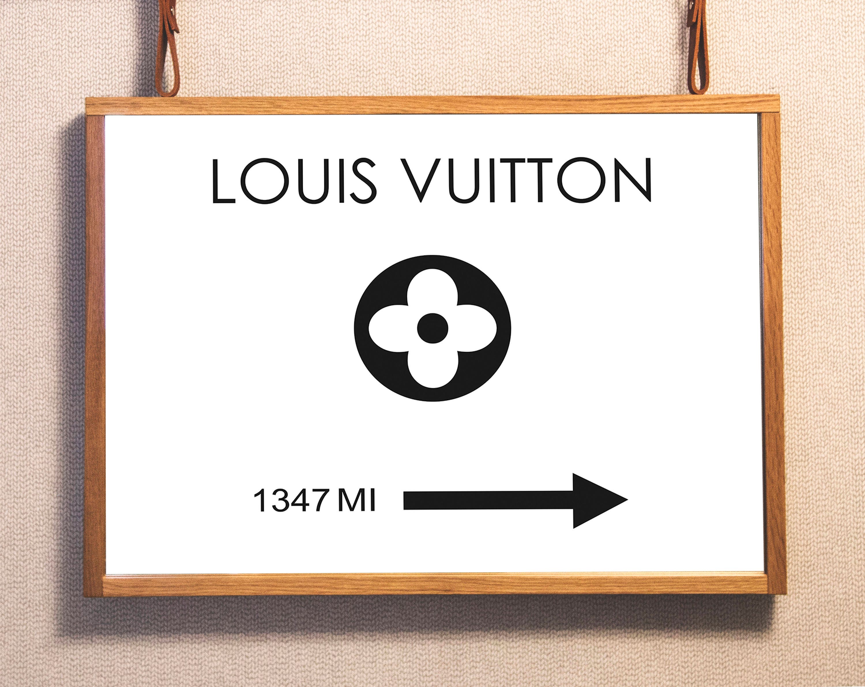 Louis Vuitton Wall Art. Louis Vuitton Poster. LV Wall Art.