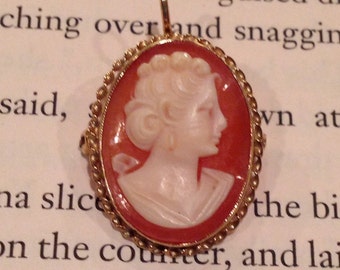Vintage / brooch / pin / necklace / Cameo