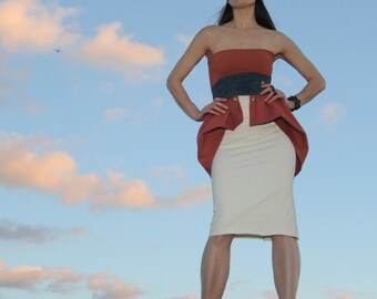 Pretty Birdie's Hemp Strech Ruffle Dress
