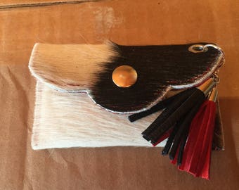 Credit card / cash cowhide pouch