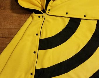 Bumble bee charachter carseat safe poncho