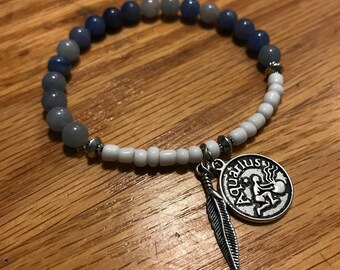 Bracelet en pierres précieuses Verseau