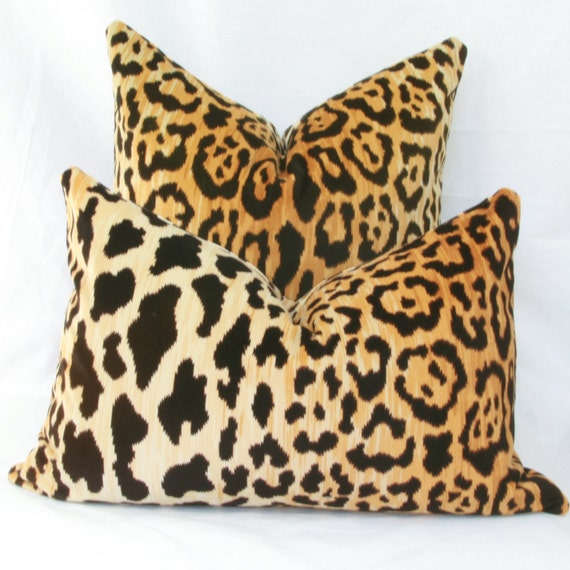 pillow cover 12x24 sham Leopard cover lumbar pillow pillow velvet Euro Leopard