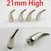 21mm Screwback Silver Metal Cat Claw Curved Spike Studs Punk Rock Diy 24pcs
