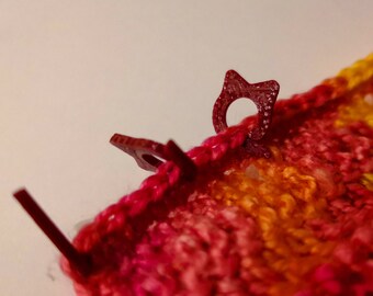 Cat ear stitch markers for crochet. Set of 10pc