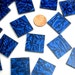 Blue Mosaic Tile Hand Cut From Van Gogh Glass, Choose From 3 Shapes & 12 Different Sizes, Perfect for Mosaic Art and Crafts