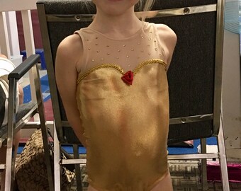 Girls gymnastics leotard, gymnastics leoatrd, dance leotard, girls leotard, Belle leotard, disney leotard, princess leotard
