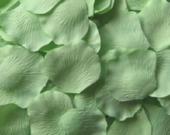 1000 Rose Petals MINT Green Celadon Silk Artificial Wedding Favor Decoraition Flower Girl
