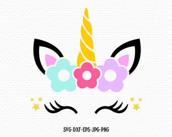unicorn svg, unicorn eyelashes, unicorn birthday svg, Magical unicorn svg,, unicorn face svg, Cricut, Silhouette Cut File, SVG DXF EPS