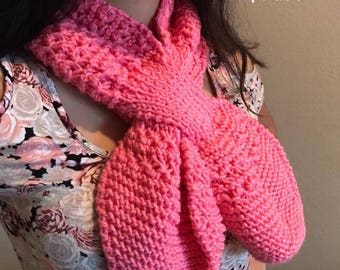 Keyhole X Scarf Crocheted for woman