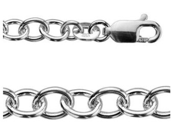 9 Inch Sterling Silver Charm Bracelet or Anklet SOLID 925 Sterling, Wholesale Bracelet, USA Seller (B119)