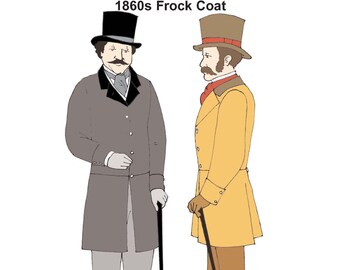 RH910 – 1860s-1870s Single-Breasted Frock Coat