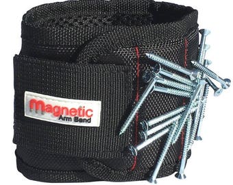 Father's Day Gift Magnetic Wristband - 10 Strong Magnets embedded throughout wristband for holding nails, screws, washers, and much more.