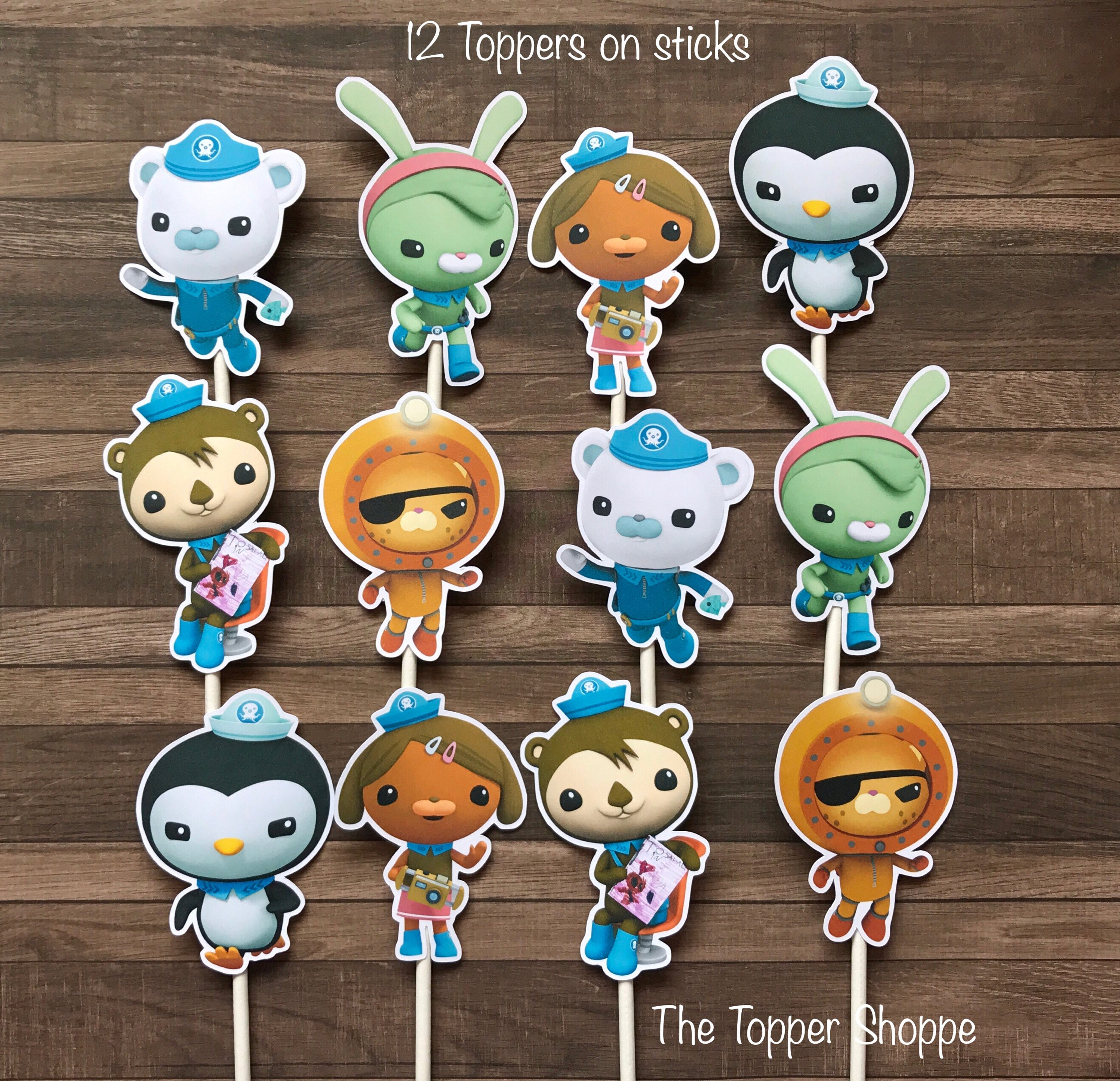 Octonauts Cupcake Toppers Cake Toppers Die Cuts Birthday