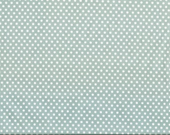 Tissu coton patchwork gris à pois blancs de 3mm.