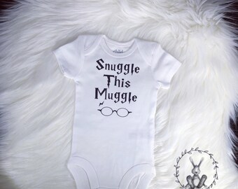 Snuggle This Muggle Onesie, Harry Potter, Custom Onesie, Baby Gift, Baby Shower, Baby Girl, Baby Boy, Potter Fan, Custom Onesie, Newborn