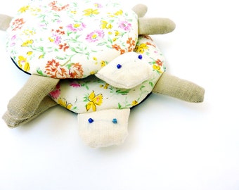 Gift For Mom, Turtle Coasters, Coaster, Fabric Coaster, Drink Coaster, Mug Coaster, Cup Cozy, Unique coaster, vintage coaster - Turtle