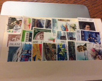 Used Island postage stamps