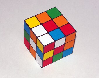 Rubik's Cube Style Gift Box - Favor Box, Treat Box - Printable PDF, Instant Download