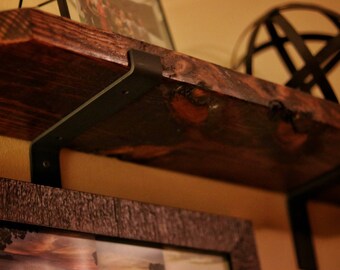 Modern, Rustic, Industrial, Metal Shelf Brackets, Home Decor, Metal Corbel, Handmade , Custom shelving, 1.5" Wide