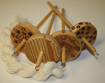 Drop Spindle - 60 gram, Low or High Whorl, Handmade Wooden
