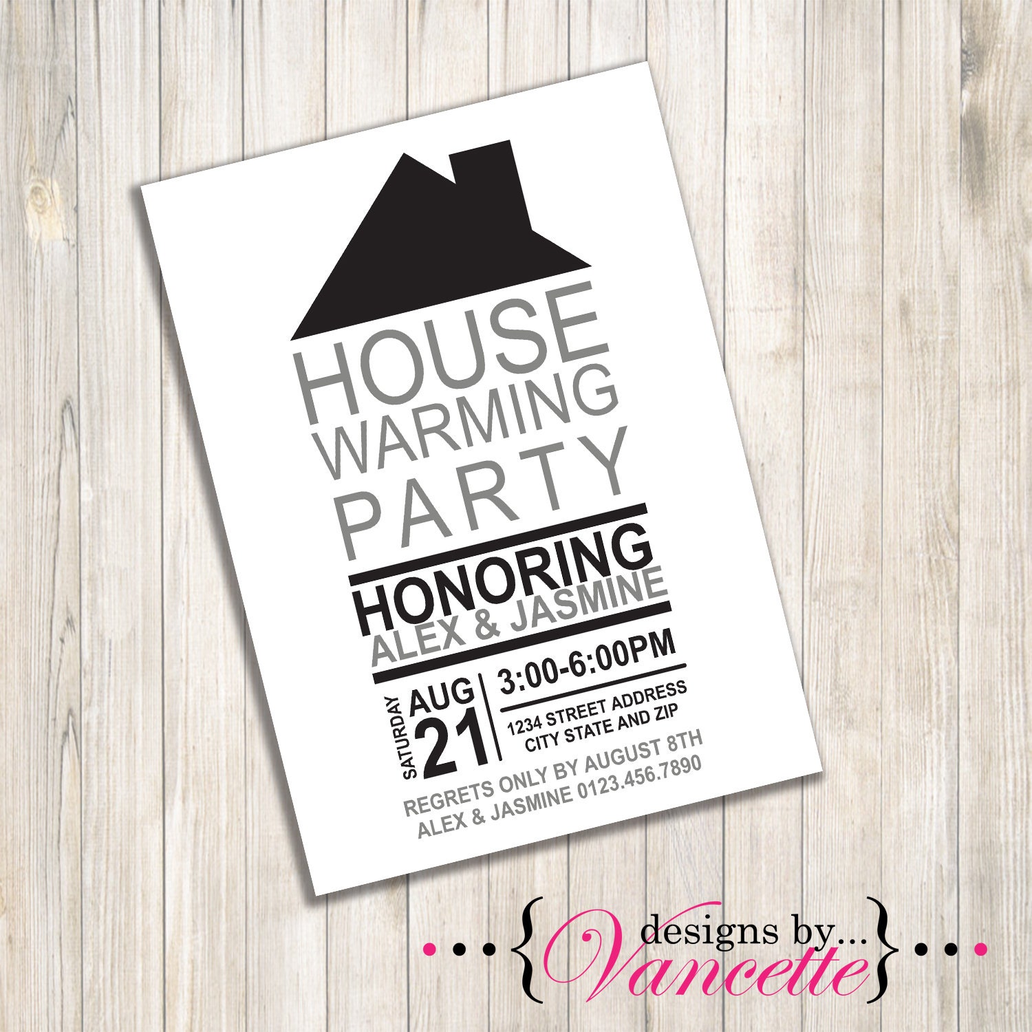 House Housewarming Invite Black And White House Housewarming Invite Black And White