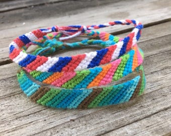 Custom Knotted Friendship Bracelet - Stripes