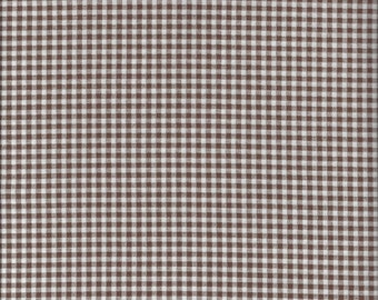 Medium Gingham Check in Brown by Lecien
