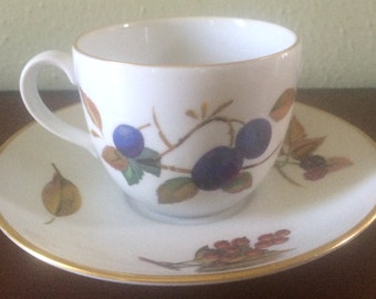 Royal Worcester Evesham Cup and Saucer
