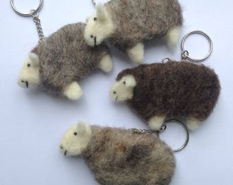 Cute Keyring - Sheep Keychain - Needle Felt Keyring - Animal Bag Charm - Cute Bag Accessories - Sheep Gift - Animal Gift - Gifts For Her