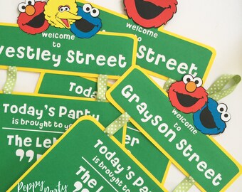 Sesame street party, Elmo Door Sign, Sesame Street Birthday Sign, Elmo Birthday Sign, Birthday Door Sign, Party Sign, Door Banner