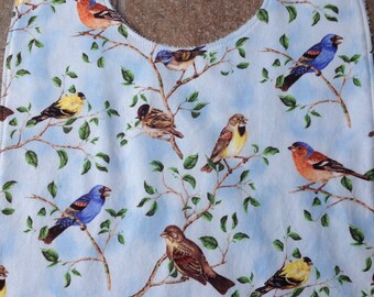 Birds, Adult Bib Clothes Shirt Protector Saver Dignity Wear, Women Bib, Special Needs, Elderly, Nursing Home, Senior Bib