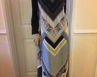 Lapidus Authentic Vintage Amazing Tunic Maxi Dress sz 12/14 * One Only