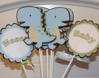 Dinosaur Centerpieces Set of 7 Baby Shower Birthday