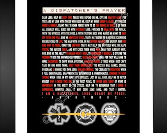 Dispatcher's Prayer 911 Dispatcher Gift / 911 Dispatcher Quote Thank You Gift INSTANT DOWNLOAD Printable