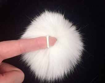 Genuine Real Fur Pom Pom Ball 3'' - 3.5'' Inches 6 Differend Colors Price Per Piece